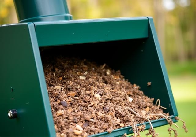Biotrituratore professionale in azione su rami secchi